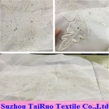 100% Embroidered Chiffon Silk for Lady Garment Fabric